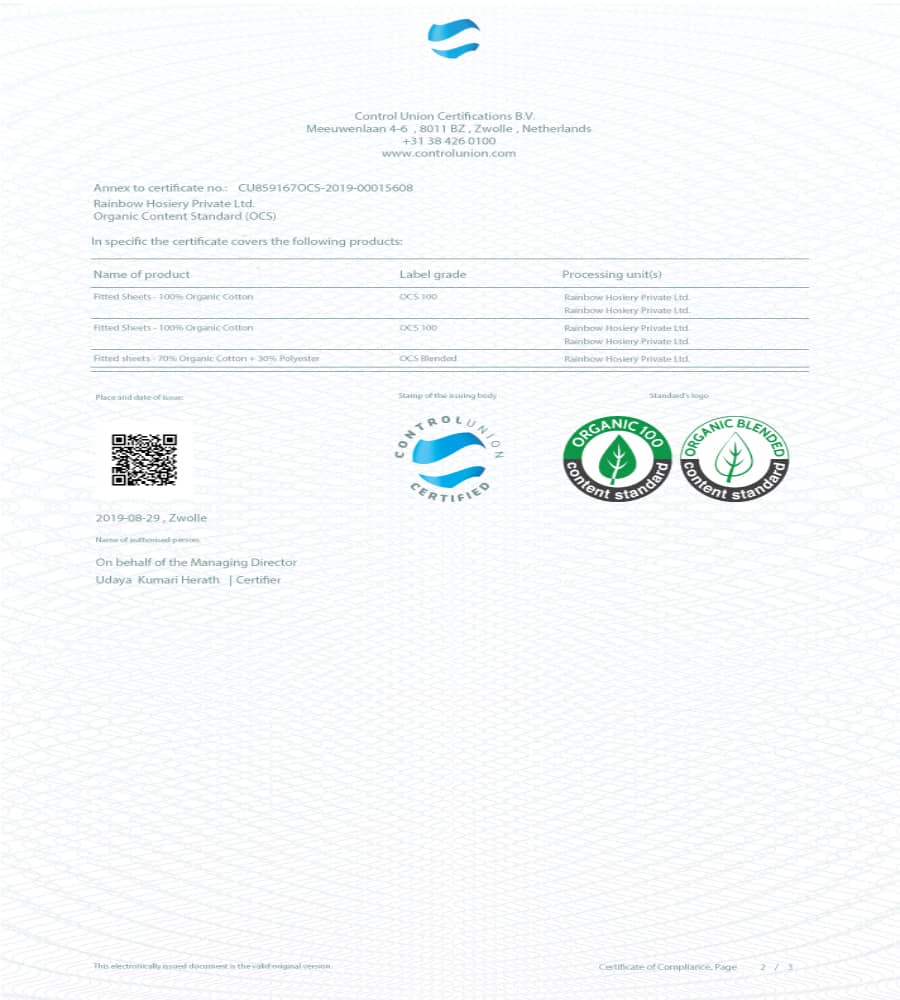OCS Certificate